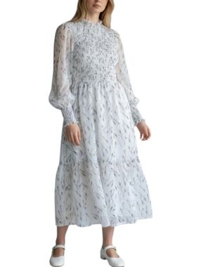 Udel New York Prairie Maxi Dress Size Small Smocked Floral Cottagecore Coquette